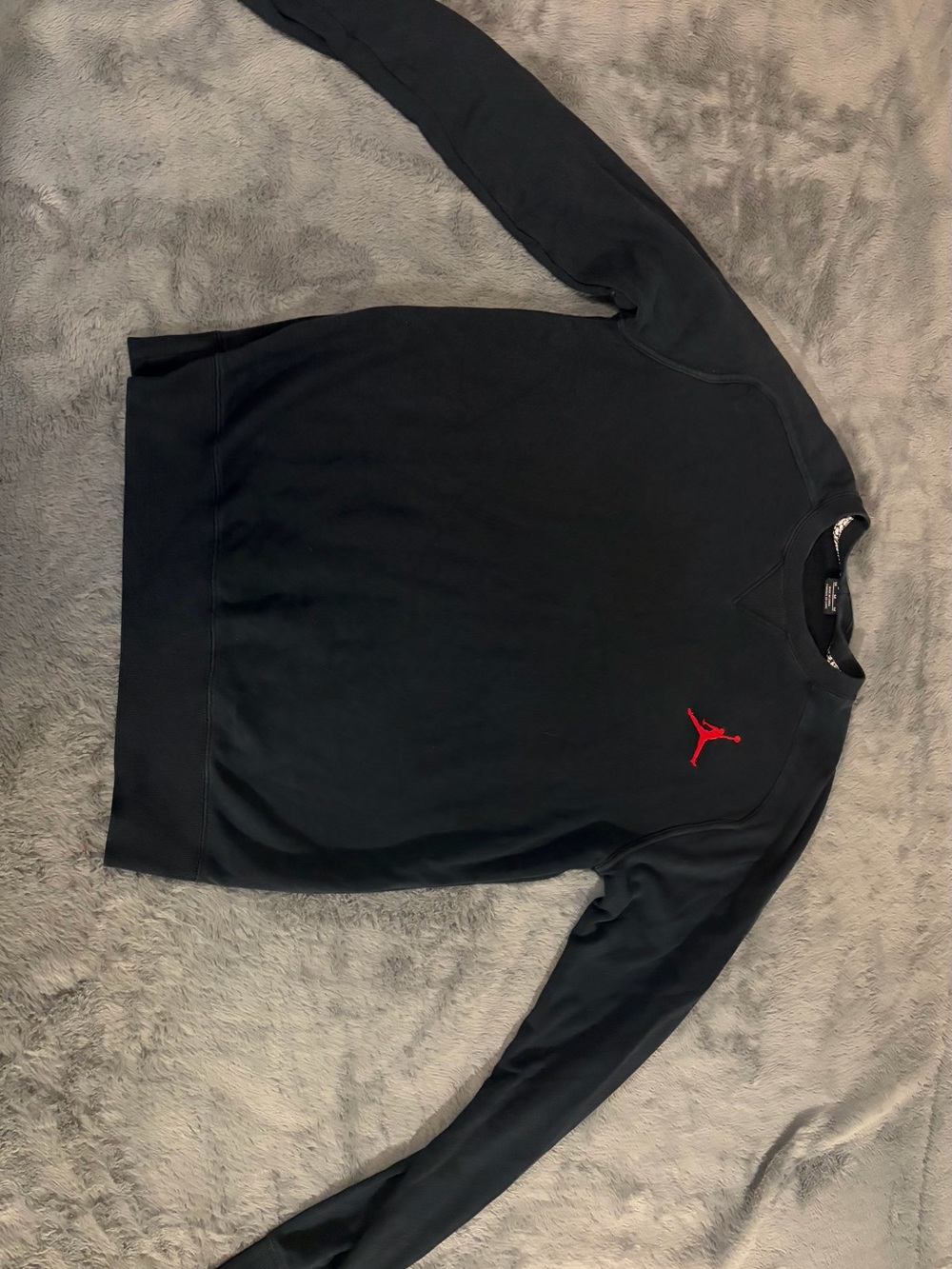 Jordan Black Sweatshirt with Red Jumpman Logo